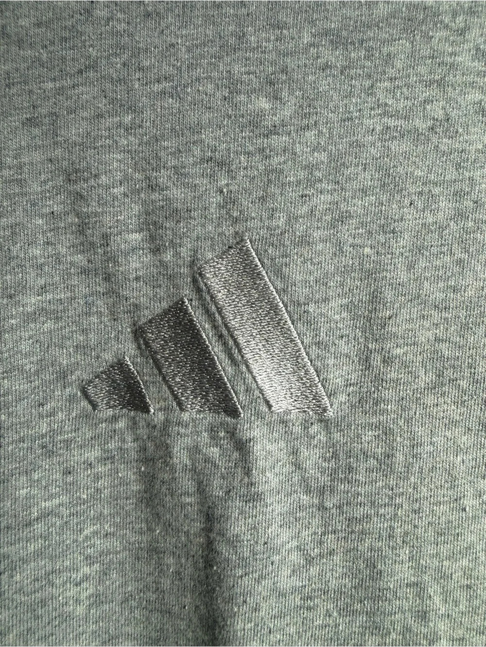 adidas Men's Light Gray Short Sleeve Logo Tee